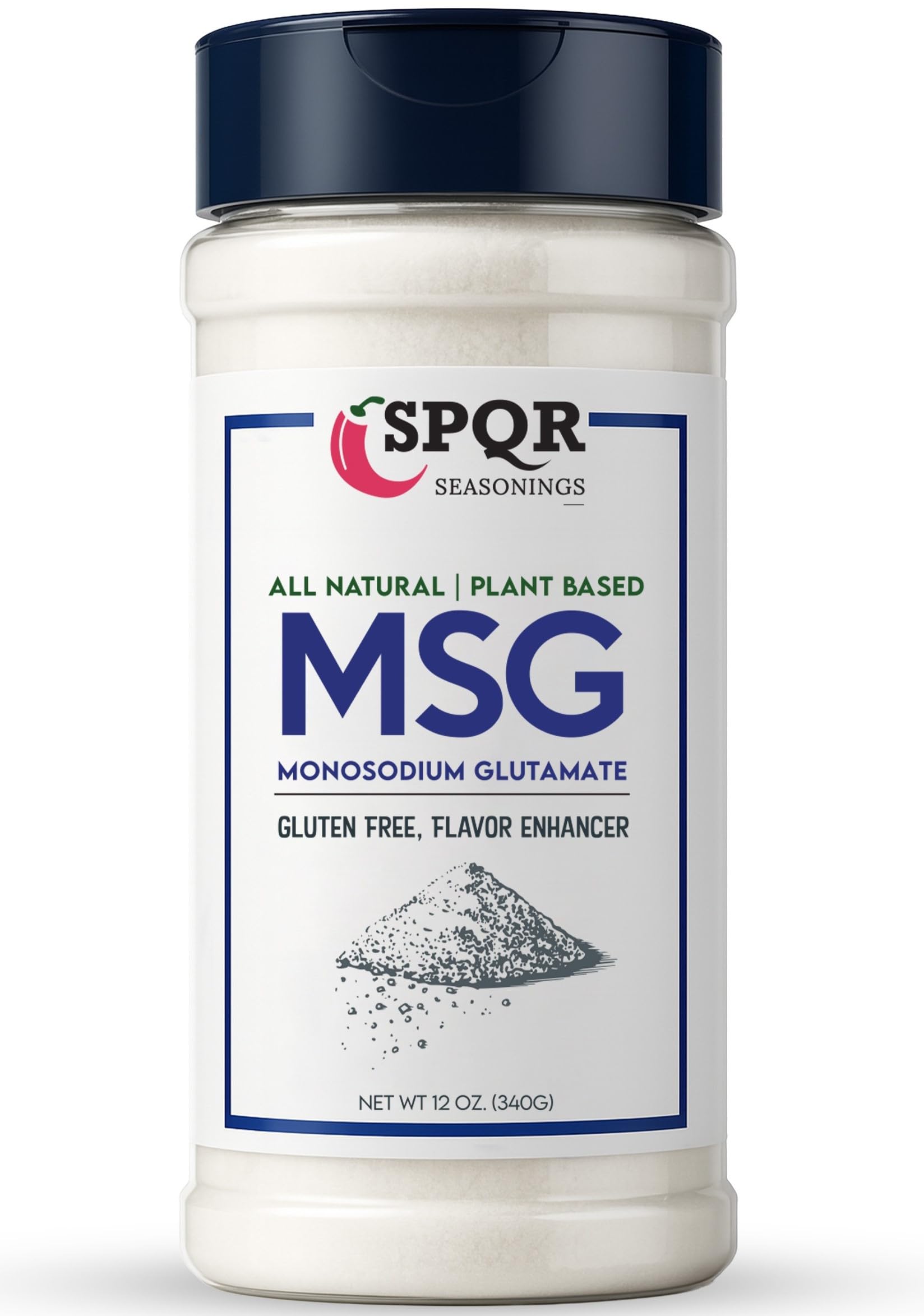 Plant Based MSG Seasoning Monosodium Glutamate XL 12 Ounce Bottle